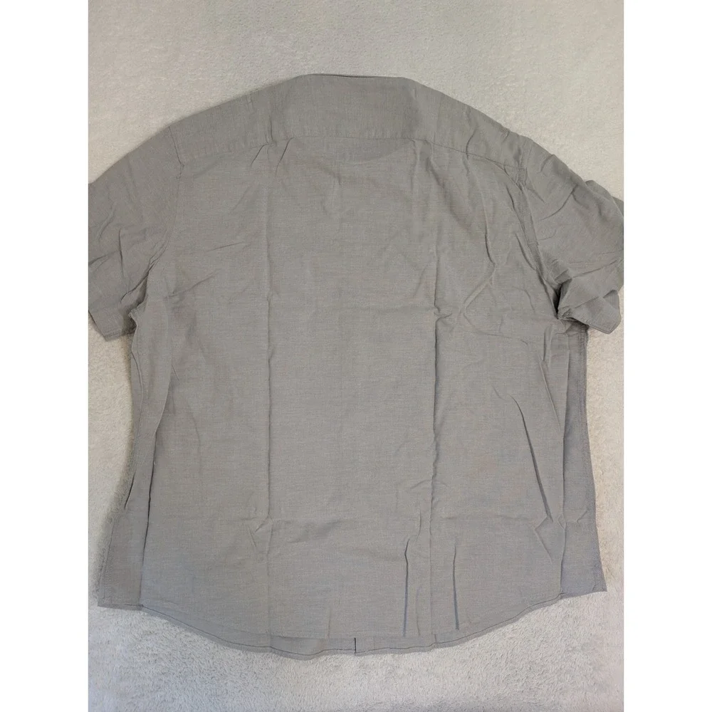 NEW! UNTUCKit Mens‎ Bual Short Sleeve Button Up Shirt 3XL Regular Gray Cotton.